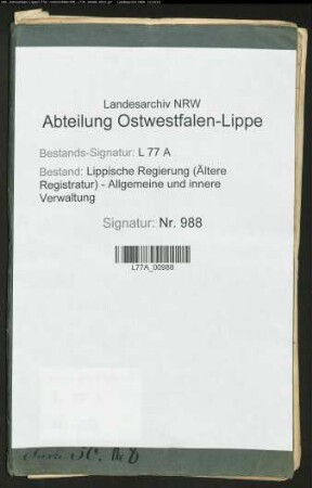 Anstellung der Stadtrichter und des Syndikus zu Blomberg