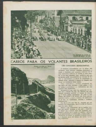 Carros para os volantes brasileiros : Um concurso sensacional