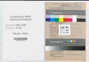Entnazifizierung Heinz Heuser, geb. 16.01.1891 (Referent)