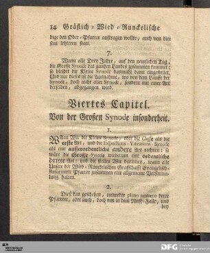 Viertes Capitel. Von der Großen Synode insonderheit.