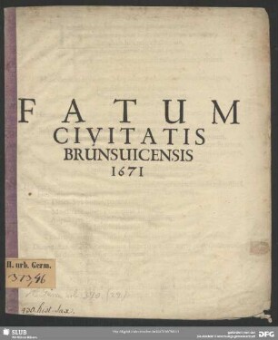 Fatum Civitatis Brunsvicensis