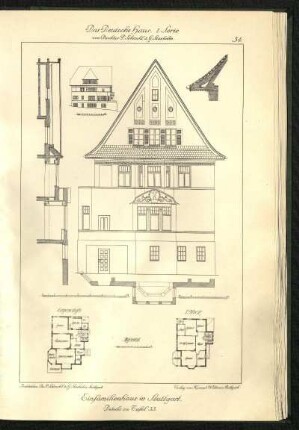 Einfamilienhaus in Stuttgart. Details zu Tafel 33.