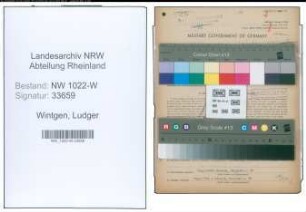 Entnazifizierung Ludger Wintgen , geb. 18.07.1873 (Graphologe)