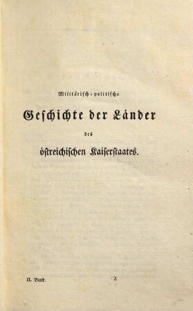 Geschichte der Länder des östreichischen Kaiserstaates, 2