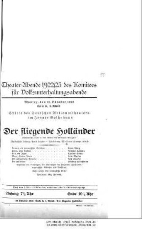 Der fliegende Holländer