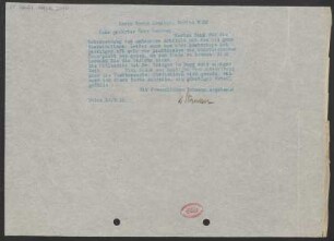 Brief an Erwin Lendvai : 16.02.1910