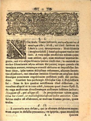 Disputatio inauguralis de polymathia philosophica, sive necessaria connexione partium philosophiae