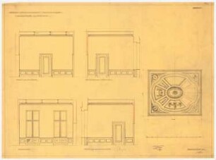 Berliner Handelsgesellschaft, Berlin Erweiterung: 1. Sprechzimmer 1.OG: Wandansichten, Decke 1:25