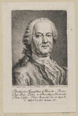 Bildnis des Balthasar Augustinus Albrecht