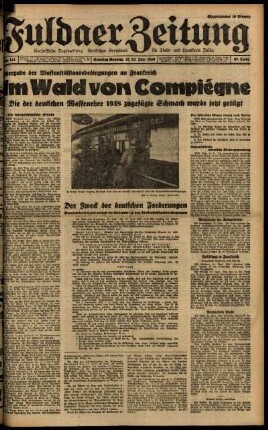 Ausgabe vom Samstag, den 22. Juni 1940.