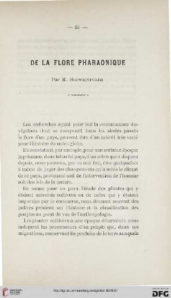 2.Ser. 3.1882: De la flore pharaonique