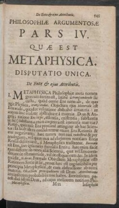 Disputatio Unica