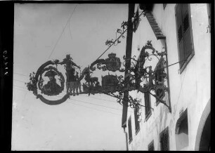Weisweil Wirthausschild Gasthaus zum Erbprinzen mit Schild, Wappen und Wildschwein