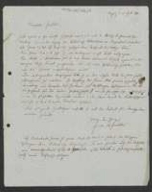 Brief von Friedrich Hofmeister an David Heinrich Hoppe