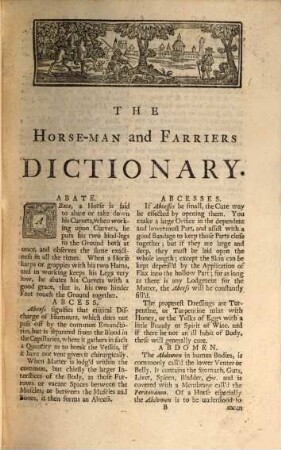The farriers and horsemans Dictionary