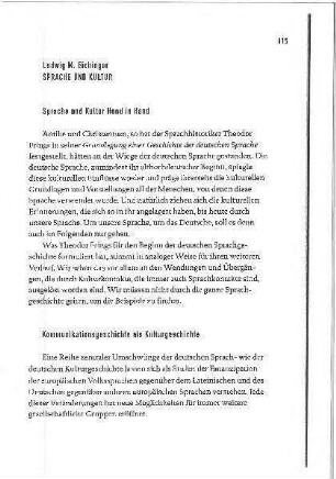 Sprache und Kultur
