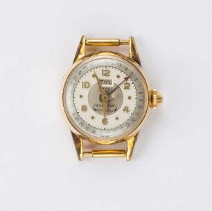 Armbanduhr Wakmann Calendrice, New York und Schweiz, um 1950