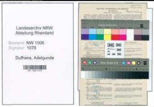Entnazifizierung Adelgunde Dufhans , geb. 23.06.1899 ()