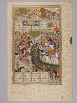 Illustration: Rustam besiegt den Ḫāqān von Čīn
