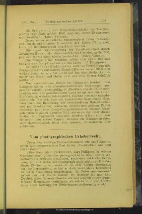 Vom photographischen Urheberrecht