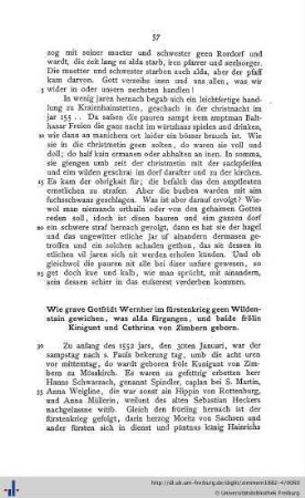 Wie grave Gotfridt Wernher im fürstenkrieg geen Wildenstain gewichen...