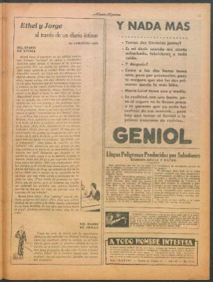 Ethel y Jorge al través de un diario íntimo