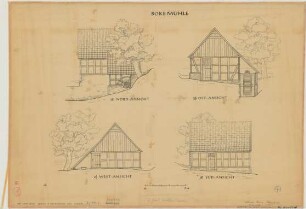 Oldinghausen (Kreis Herford): Sattelmeierhof Ebmeier. Bokemühle (Ansichten)