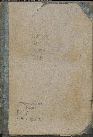 Zivilstandsregister von Stadtlohn (T 1812, Band 2). (Gemeinde: Stadtlohn, Kreis Ahaus)