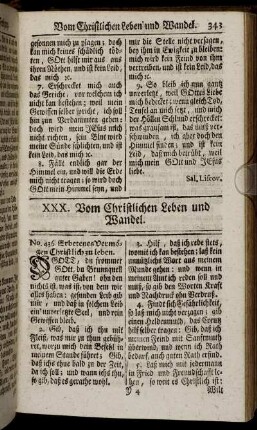 XXX. Vom Christlichen Leben und Wandel.