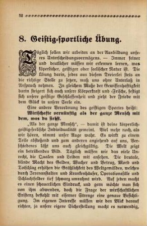 8. Geistig-sportliche Übung