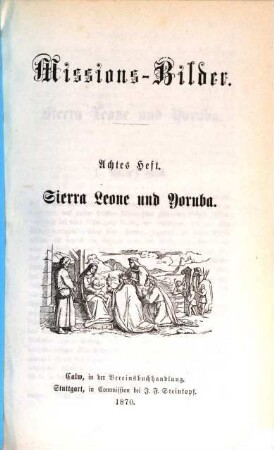 Missions-Bilder. 8. 1870