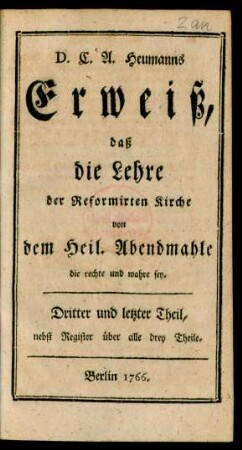 Theil 3: nebst Register über alle drey Theile