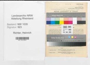 Entnazifizierung Heinrich Richter , geb. 19.02.1894 (Betriebsfuehrer)