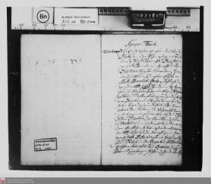 Facti Species über die Besitzrechte der Fürstinwitwe Henriette Amalie und der Prinzessinnen von Nassau-Diez an dem Haus und vormaligen Kloster Dirstein und jetzigen Haus Oranienstein