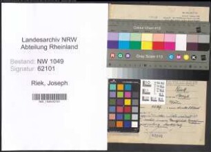 Entnazifizierung Joseph Riek , geb. 18.01.1894 (Haendler)