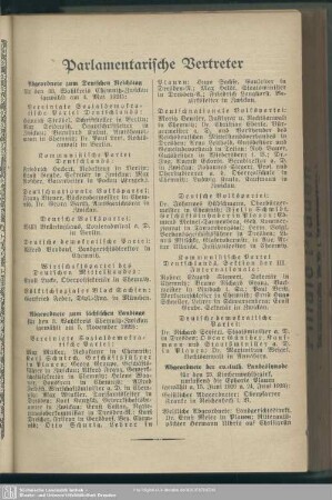 Parlamentarische Vertreter