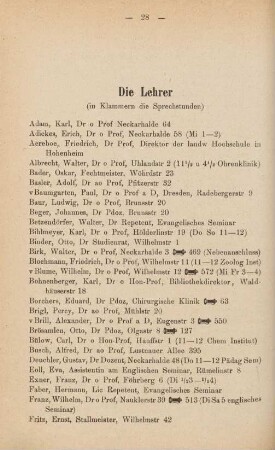 28-32, Die Lehrer