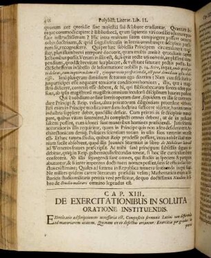 Cap. XIII. De Exercitationibus In Soluta Oratione Instituendis