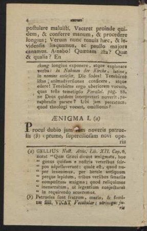Aenigma I.