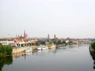 Würzburg: Mainufer und Stadtansicht