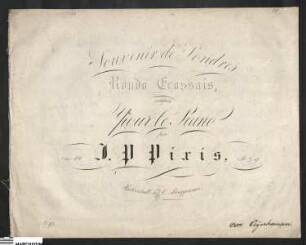 Johann Peter Pixis, Grandes Variations pour le Pianoforte... par J. P. Pixis Op. 59