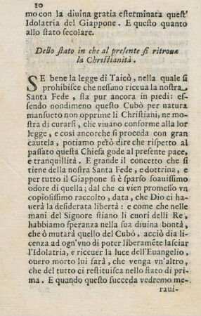 Dello stato in che al presente si ritrova la Christianità