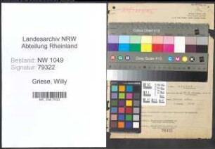 Entnazifizierung Willy Griese , geb. 24.12.1903 (Inspektor)