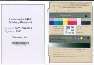 Entnazifizierung Karl Rossner , geb. 20.09.1891 ()