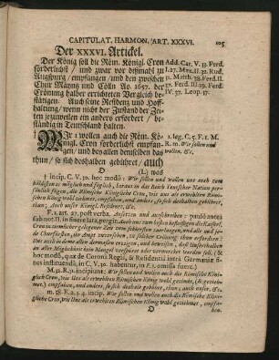 Der XXXVI. - XL. Artickel.