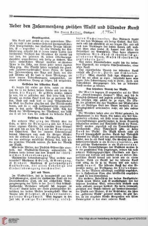 N.F. 9.1929 S. 30-33: Ueber den Zusammenhang zwischen Musik und bildender Kunst, [1]