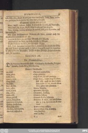 Sectio IX. De Numeralibus.