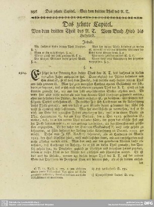 Das zehnte Capitel. Von dem dritten Theil des A. T. Vom Buch Hiob bis Hohelied