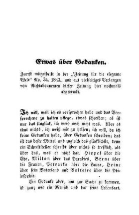 Etwas über Gedanken