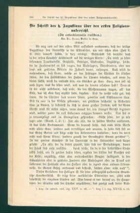 ¬Die¬ Schrift des h. Augustinus über den ersten Religionsunterricht : (de catechizandis rudibus) ; (Schluß)